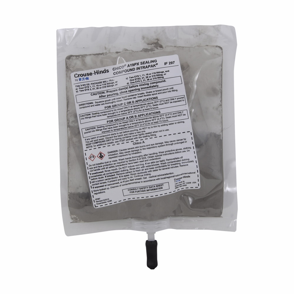 Eaton Crouse-Hinds series Chico A-P Intrapak sealing compound, 5 Cu In, 5 pouches per carton