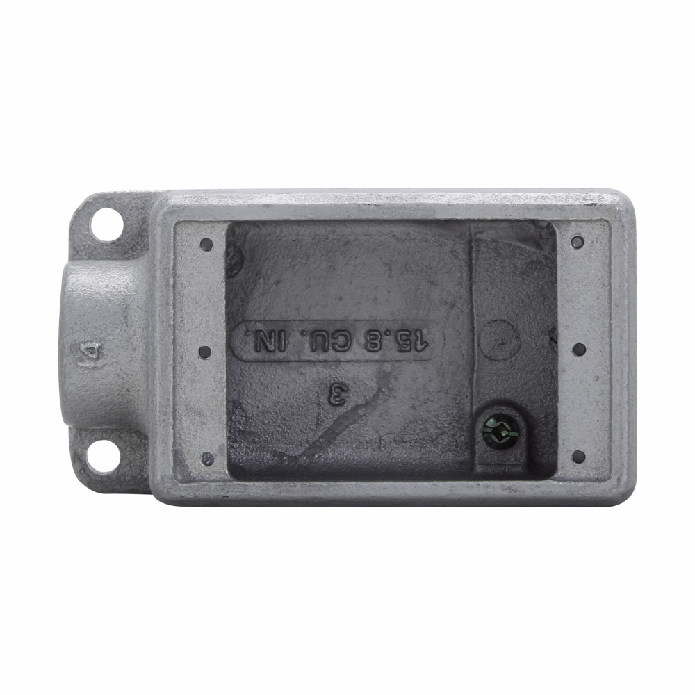 Eaton Crouse-Hinds series Condulet FD device box, Deep, Copper-free aluminum, Single-gang, 1"