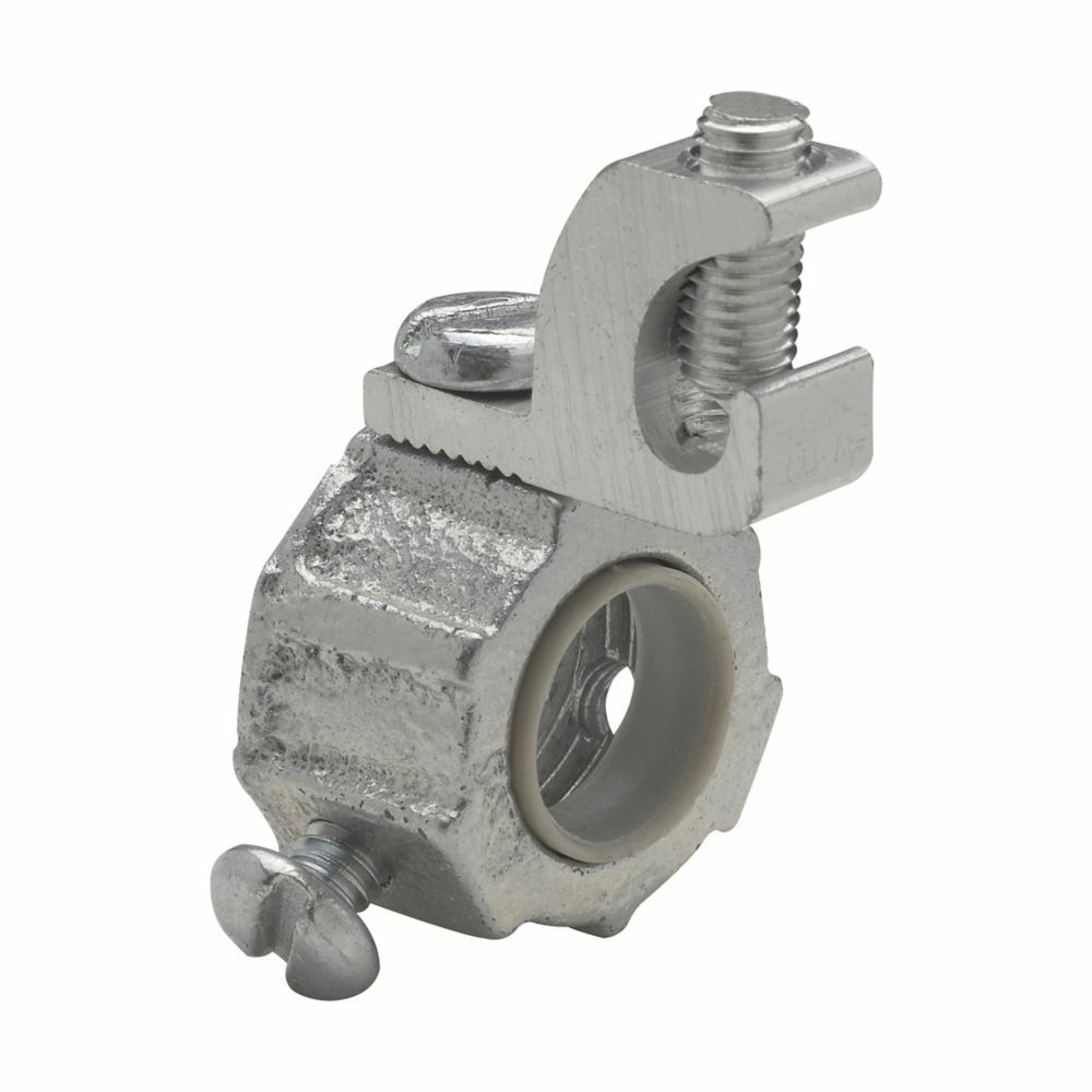 Eaton Crouse-Hinds series GLL grounding bushing, Rigid/IMC, Aluminum lug, #4-14 AWG, Malleable iron, 105C temperature rating, Threaded, 1-1/2"