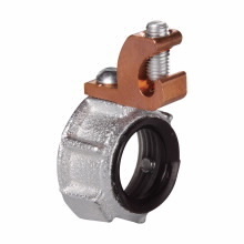 Eaton Crouse-Hinds series HGLL grounding bushing, Rigid/IMC, Copper lug, #4-14 AWG, Malleable iron, 150C, Threaded, 2"