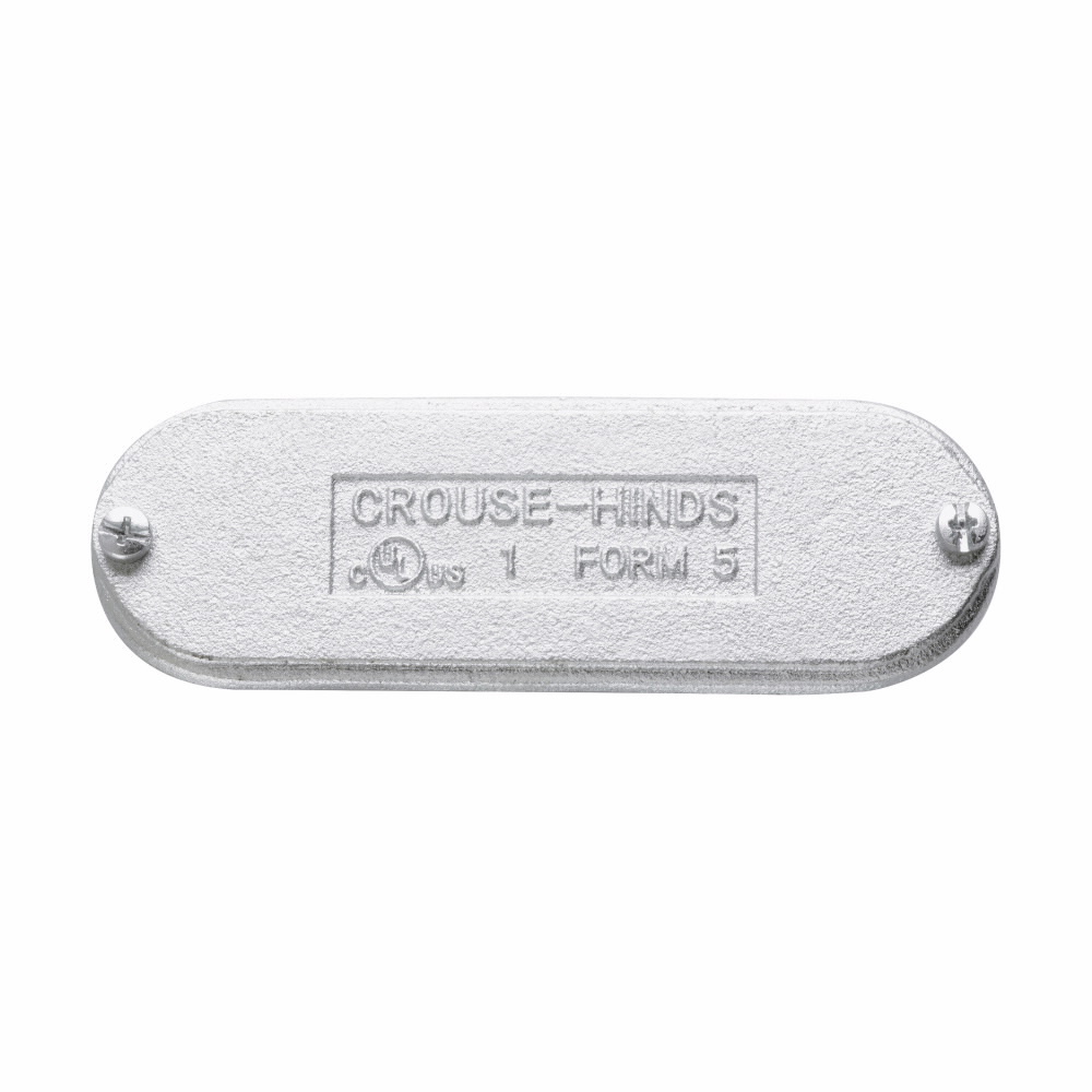 Eaton Crouse-Hinds series Condulet Form 5 cover, Cast iron, 3/4"