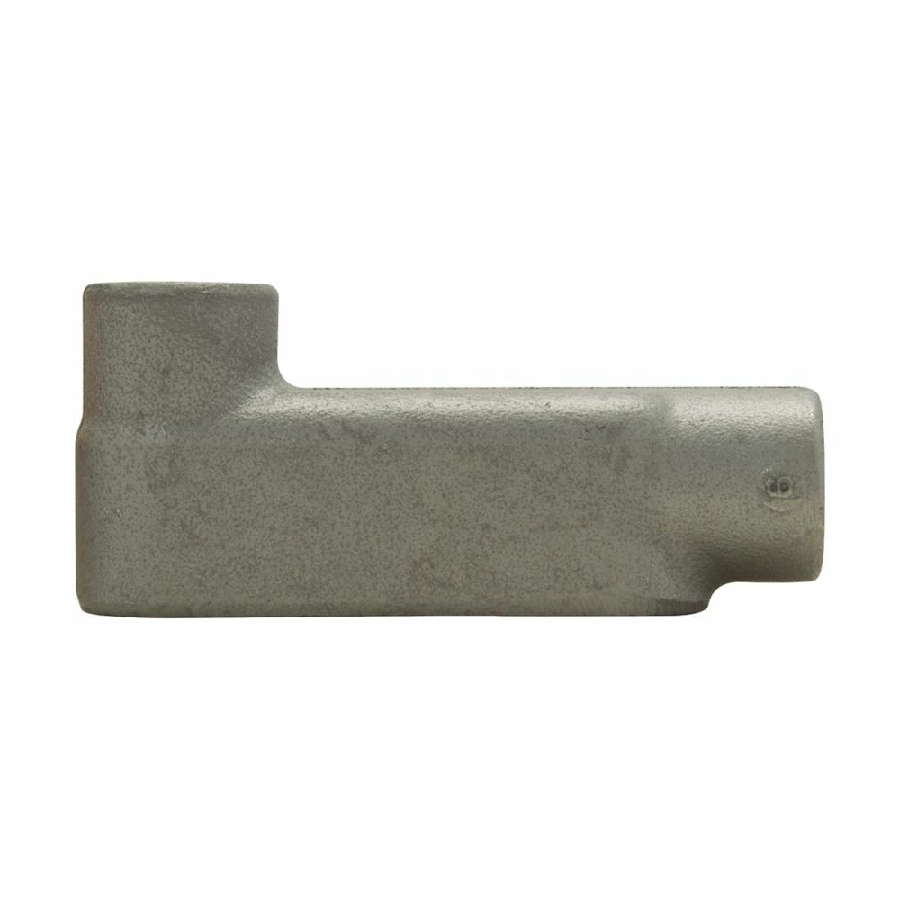Eaton Crouse-Hinds series Condulet Form 8 conduit outlet body, Feraloy iron alloy, LB shape, 1/2"