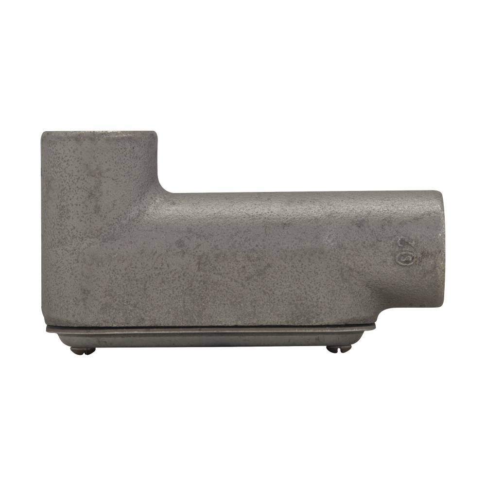 Eaton Crouse-Hinds series Condulet Form 7 SnapPack conduit outlet body, gasket and cover, Feraloy iron alloy, LB shape, 2"