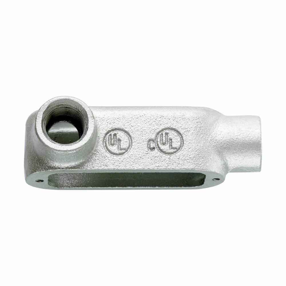 Eaton Crouse-Hinds series Condulet Form 5 conduit outlet body, Malleable iron, LL shape, 1-1/4"