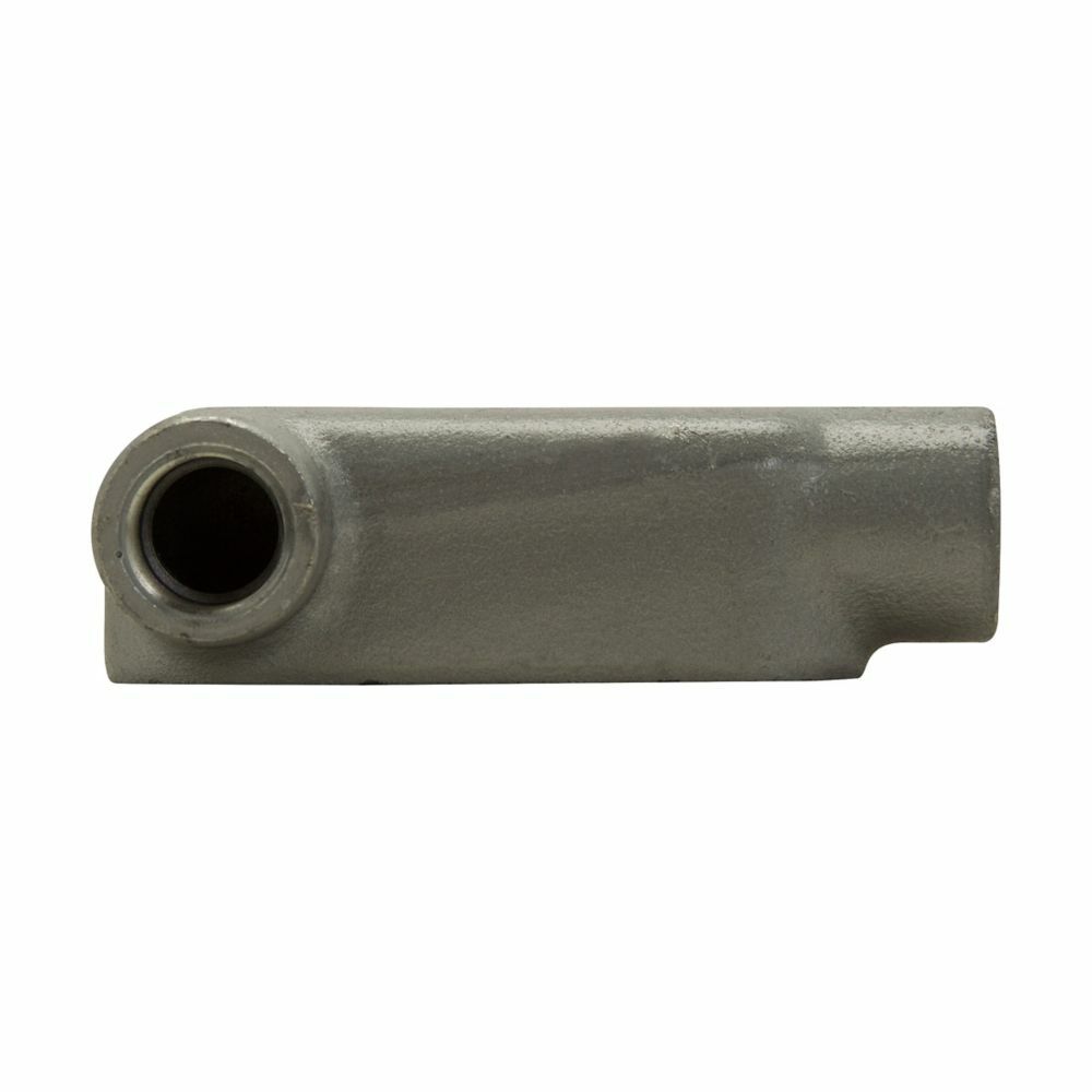 Eaton Crouse-Hinds series Condulet Form 8 conduit outlet body, Feraloy iron alloy, LL shape, 2"