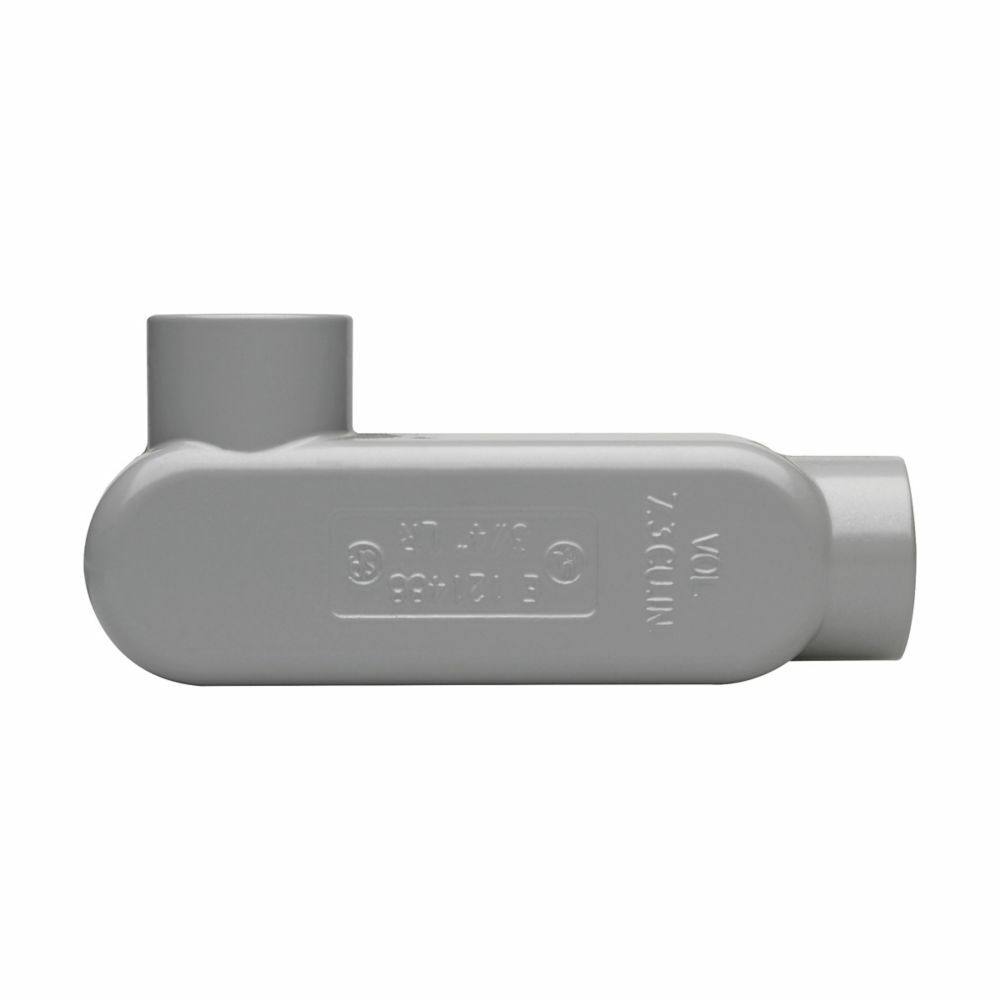 Eaton Crouse-Hinds series Condulet Series 5 conduit outlet body, Rigid/IMC, Copper-free aluminum, LR shape, 2"