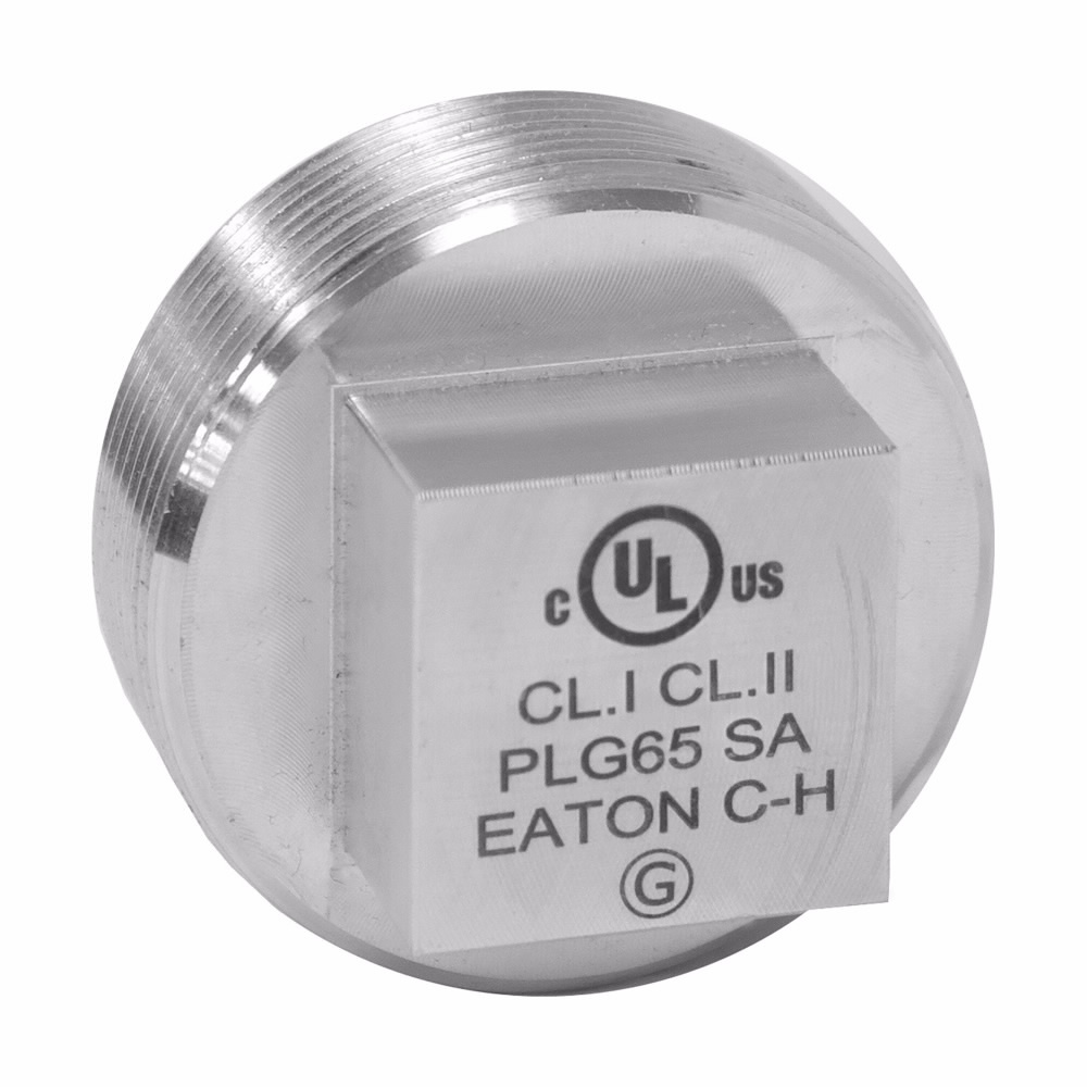 Eaton Crouse-Hinds series PLG conduit plug, Rigid/IMC, Steel, 1/2", Square head