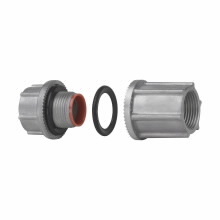 Eaton Crouse-Hinds series Myers through bulkhead fitting, Aluminum, 1/2"