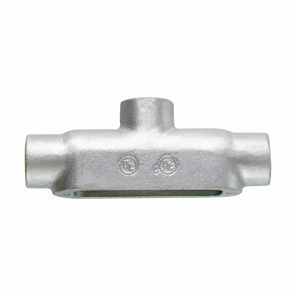Eaton Crouse-Hinds series Condulet Form 5 conduit outlet body, Malleable iron, TB shape, 3/4"
