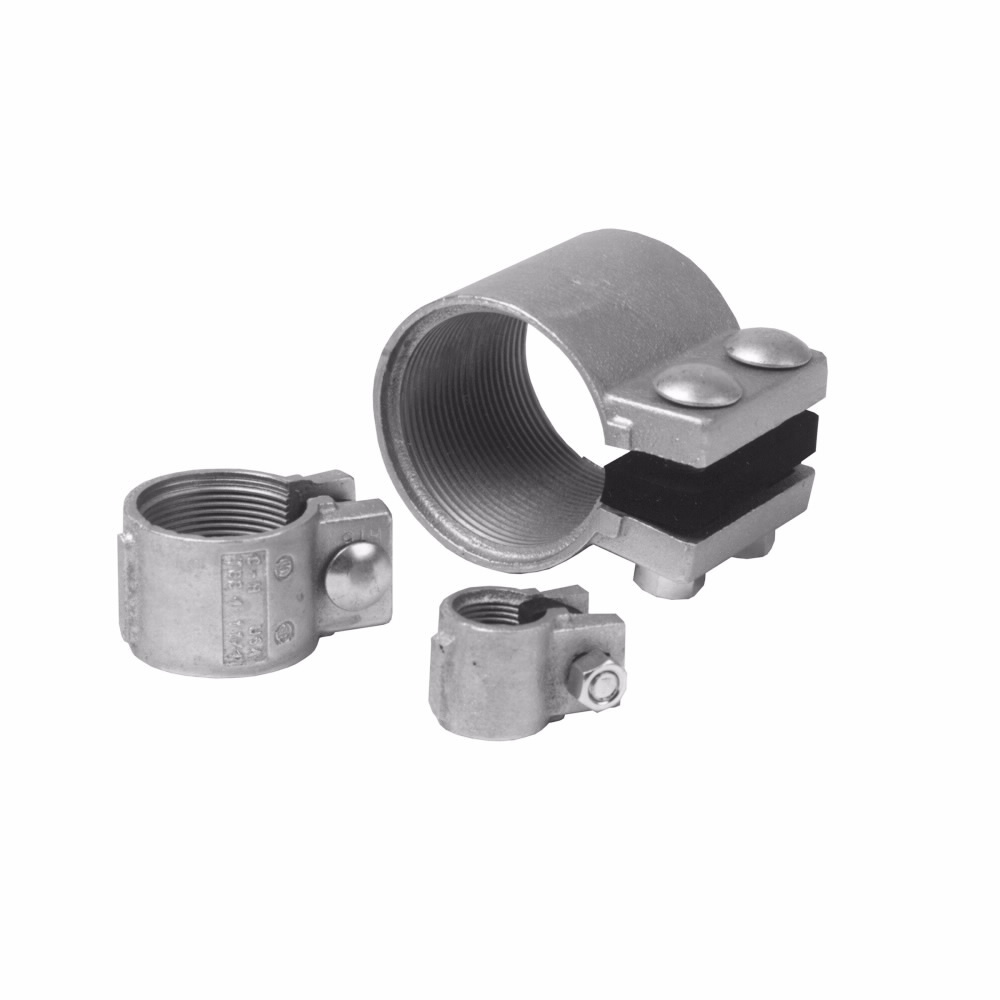 Eaton Crouse-Hinds series TCC split conduit coupling, Rigid/IMC, Ductile iron, Concrete tight, 1"