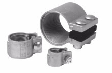 Eaton Crouse-Hinds series TCC split conduit coupling, Rigid/IMC, Ductile iron, Concrete tight, 1-1/2"