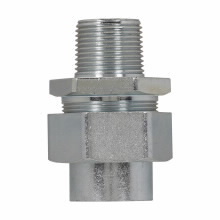 Eaton Crouse-Hinds series UNY union, Rigid/IMC, Male, Steel, Group B rated, 1/2" female to 3/4" male
