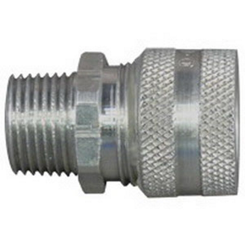 Straight Liquidtight Strain Relief Cord & Cable Connector, 1/2 inch, 0.375 - 0.5 inch, Aluminum
