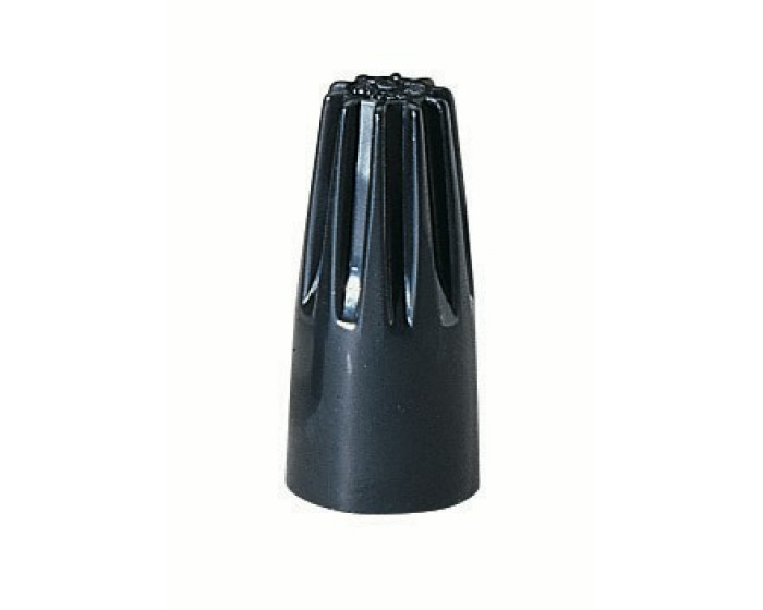 IDEAL, Wire Connector, Wire-Nut, High Temperature Twist-On, Number Of Conductors: 1 to 6, Conductor Range: 22 - 12 AWG, Min 2 - 20, MAX 3-14, Color: Black, Material: THERMOPLASTIC POLYESTER, Voltage Rating: 600 V, Environmental Conditions: Tough, UL 94V-0 Flame-Retardant Shell Rated At 150 DEG C (302 F), Model Number: 59B, Width: 31/64 IN, Height: 1-1/16 IN