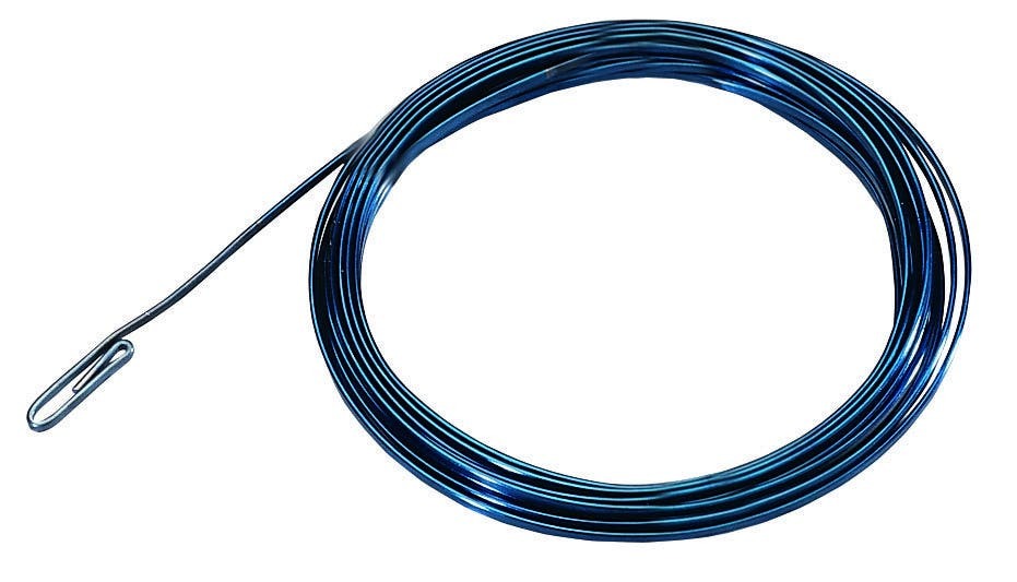 IDEAL, Fish Tape, Blued-Steel, Length: 240 FT, Width: 1/8 IN, Thickness: 060 IN, Tensile Strength: 1600 LB, Tape End: Formed Hook, Material: Highest Grade Carbon Steel