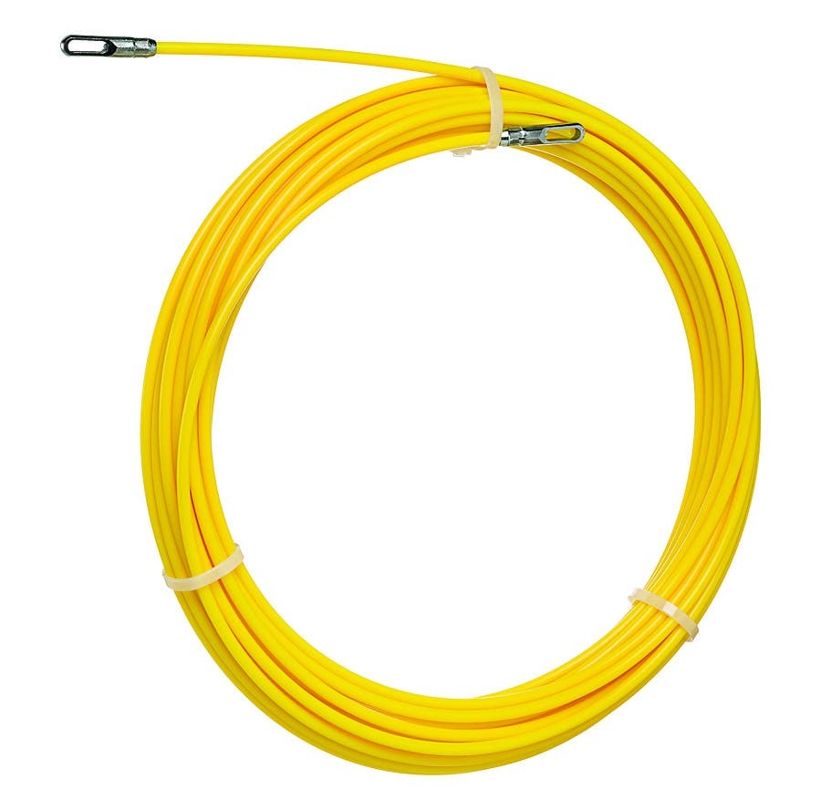 IDEAL, Fish Tape, S-Class, Length: 100 FT, Tape End: Eyelet, Material: Nylon Jacket, Structural Glass Core, Fiberglass Tape, Diameter: 3/16 IN