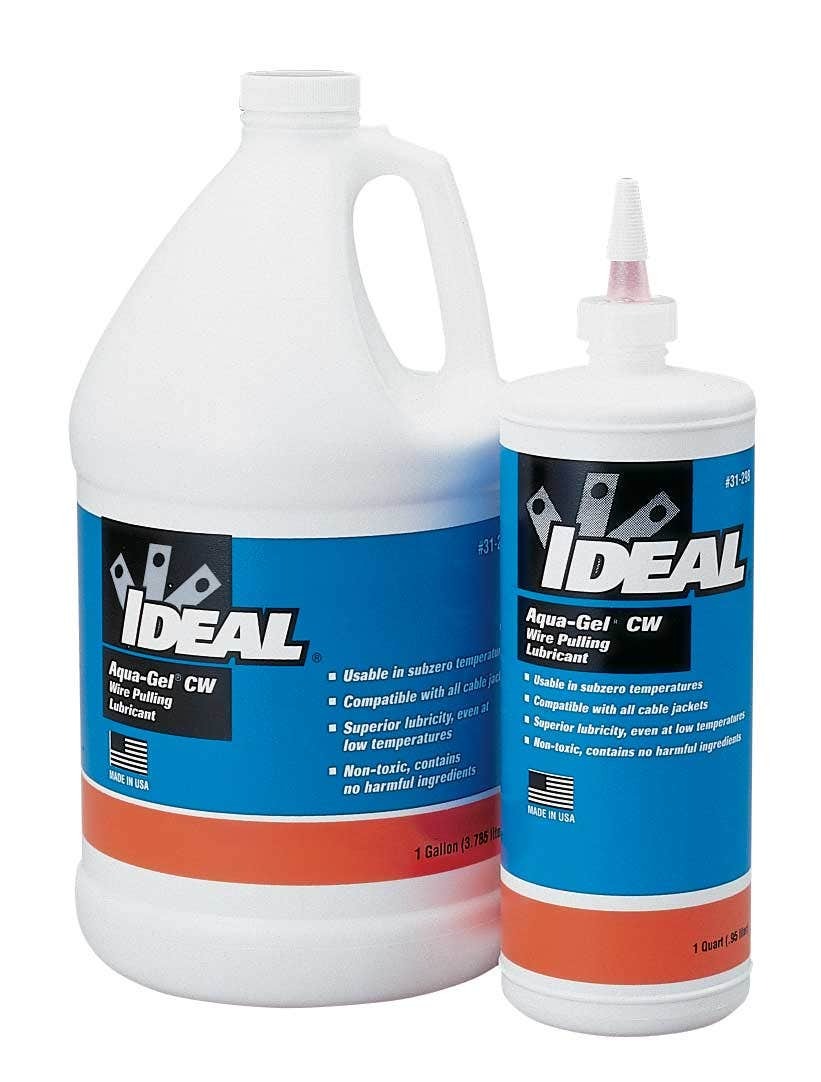 Aqua-Gel CW Lubricant, Size: 1 QT, Container: Squeeze Bottle, Specific Gravity: 1.10, Plastic Safe: Yes, Mild Odor, Voc: 4.1 GPL (As Packaged, Minus Water), Working Temperature: -28 To 40 DEG F, Boiling Point: 212 DEG F (100 DEG C), Percent Volatile By Volume: Less Than 45 PCT, Percent Solid By Weight: Approximately 60 PCT, Pink Gel, 7.5 - 8.5 pH, Solubility In Water: Infinite, Storage Temperature: -28 To 190 DEG F, For Cable Pulling