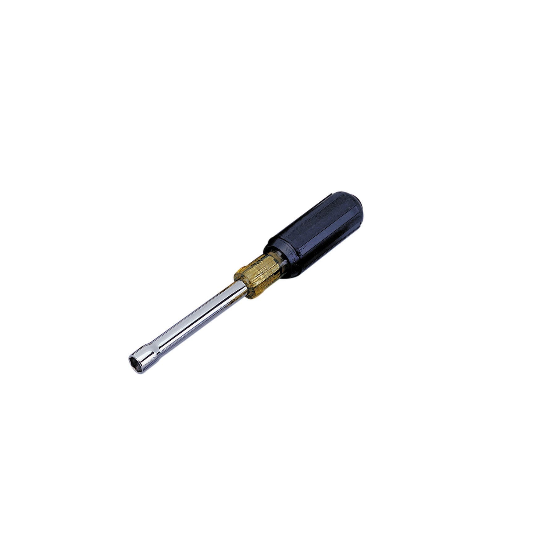 IDEAL, Nutdriver, Nutmaster, Drive Size: 7/16 IN, Shank Type: Hollow, Shank Length: 4 IN, Handle Color: Brown, Shank Finish: Nickel Chrome Plated, Warranty: Lifetime Guarantee, Handle Type: Cushioned Rubber Grip