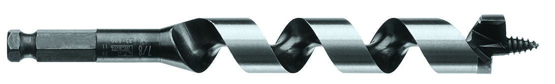 IDEAL, Auger Bit, Nailbiter, Short/Premium Ship, Bit Diameter: 1-1/4 IN, Shank Diameter: 7/16 IN, Overall Length: 7-1/2 IN, Twist Length: 5 IN, Flute Type: Dual-Helix