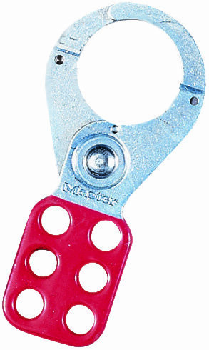 IDEAL, Lockout Hasp, Safety, Lock Material: Anodized Aluminum Alloy, Jaw Diameter: 1-1/2 IN, Finish: Vinyl Coated