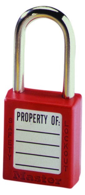 IDEAL, Padlock, Lockout, Lock Material: Xenoy Body, Color: Blue, Width: 1-1/2 IN, Shackle Diameter: 1/4 IN, Finish: Non-conductive, lightweight Xenoy body