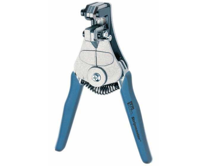 Stripmaster Standard Wire Stripper, Size: 10 - 22 AWG, Cushion Grip Handle, Die-Cast Frame, Die-Cast Handle, Knife-Type Blade, Stripping Range: Up To 7/8 IN, Strip Hole Size: 0.144 IN For 10 AWG, 0.113 IN For 12 AWG, 0.09 IN For 14 AWG, 0.072 For 16 AWG, 0.061 For 18 AWG, 0.048 For 20 AWG, 0.048 For 22 AWG, For PVC Vinyl Insulations