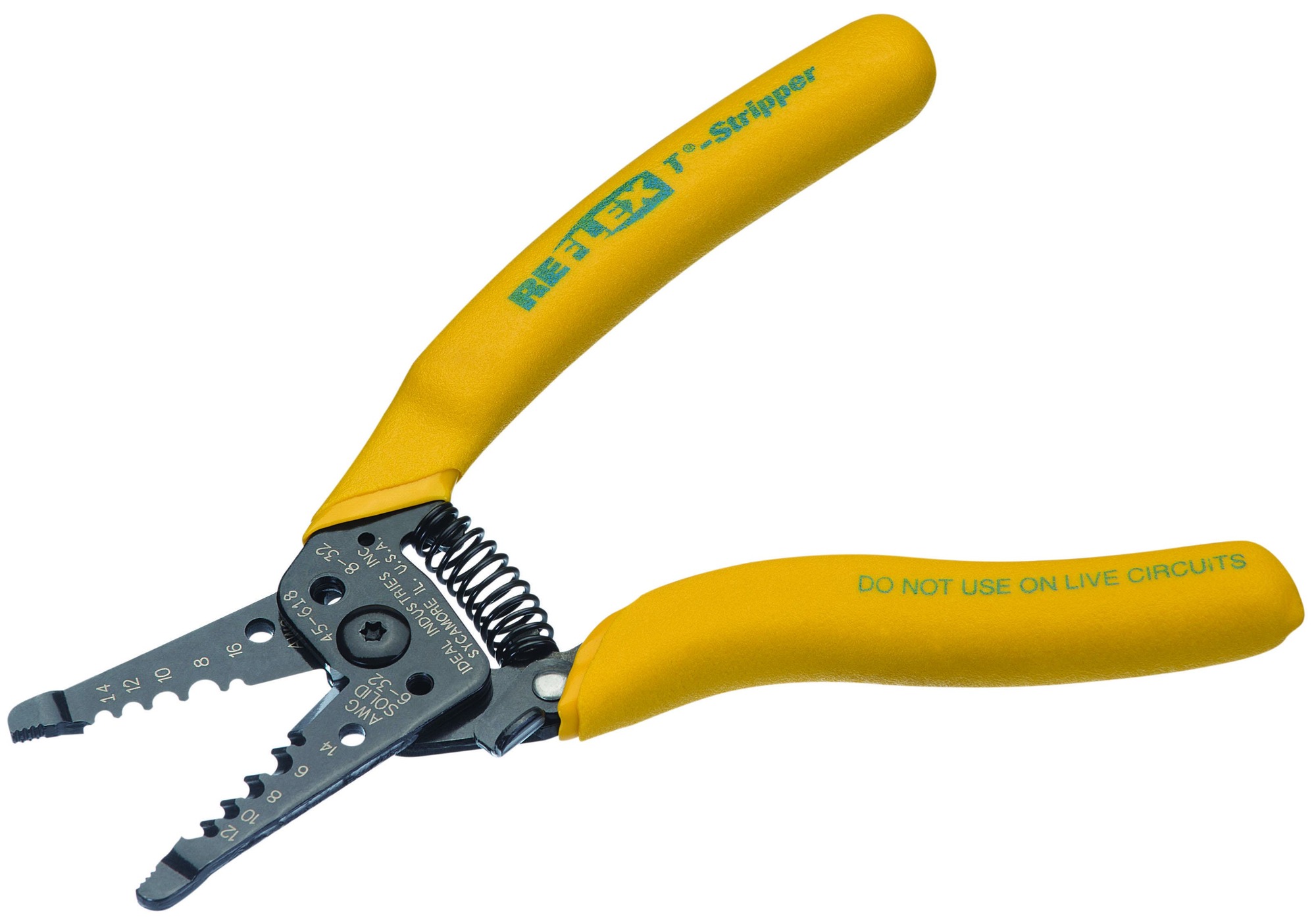 Reflex Super T-Stripper Wire Stripper, Size: 8 - 14 AWG Solid, 8 - 16 AWG Stranded, Ergonomic Handle, Steel