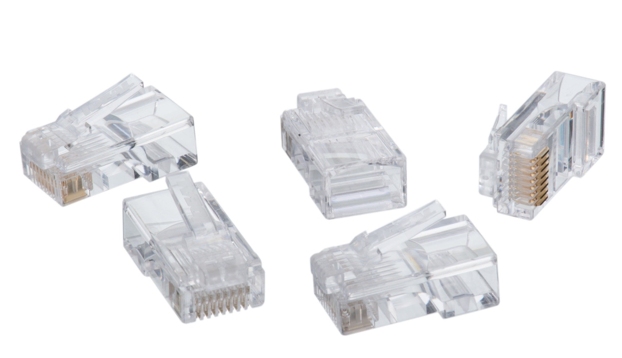IDEAL, Modular Plug, Round Solid, RJ-11, Contact: 4, Color: Clear, Position: 6
