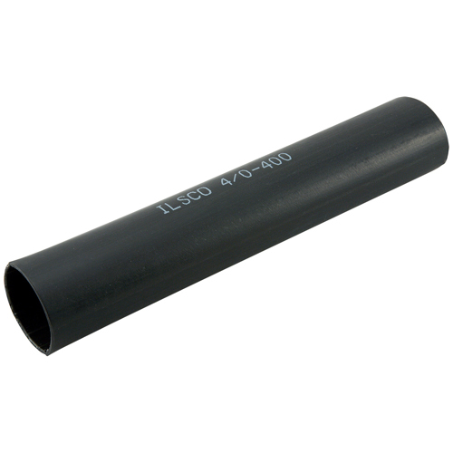 Heat Shrinkable Tubing, Heavy Wall, 3/4in Expanded ID, Conductor Range 1-8, 6in Tube, Black, Bag of 3