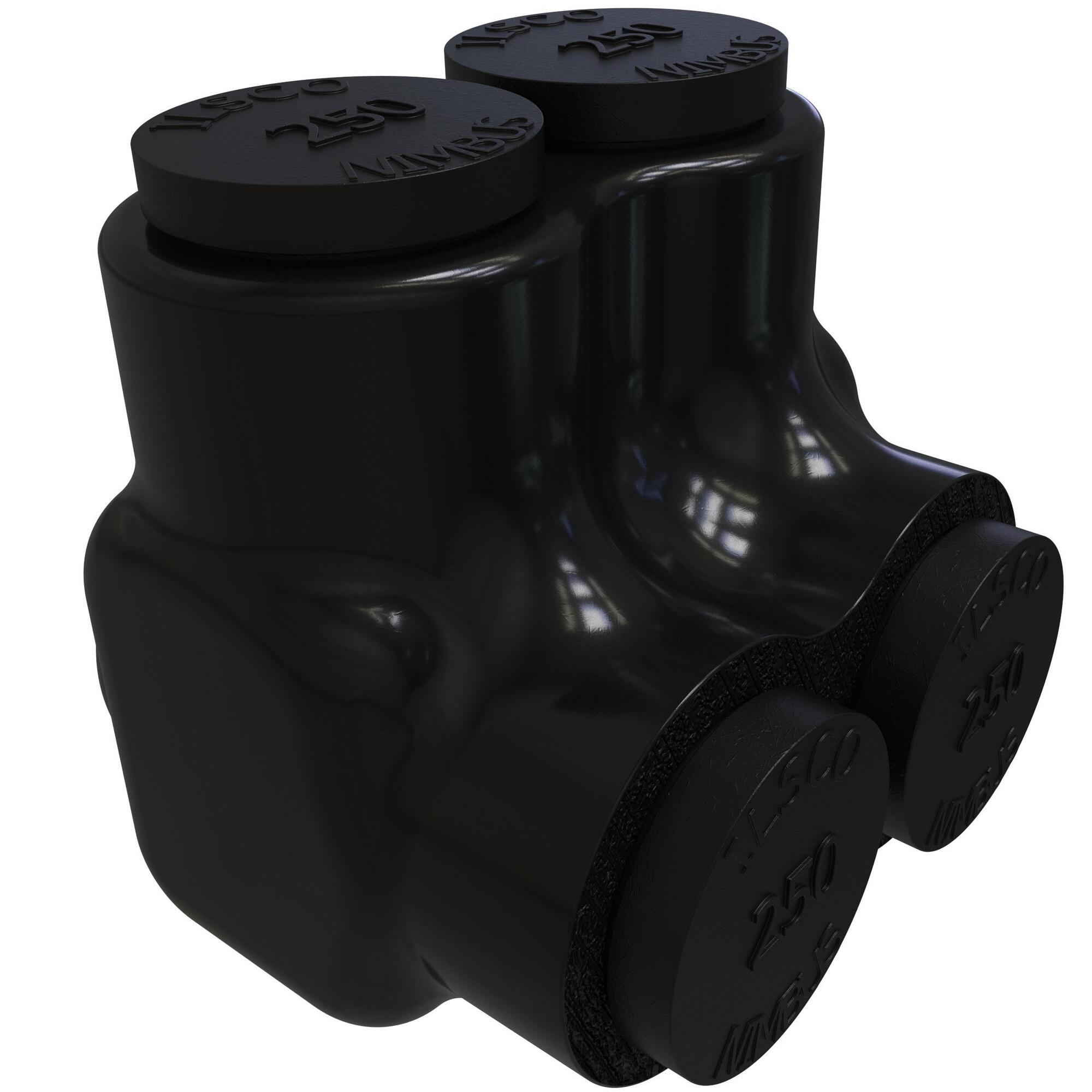 Nimbus Insulated Aluminum Multi-Tap Connector, Conductor Range 250-6, 2 Ports, Single Sided Entry, Tin Plated, UL, CSA