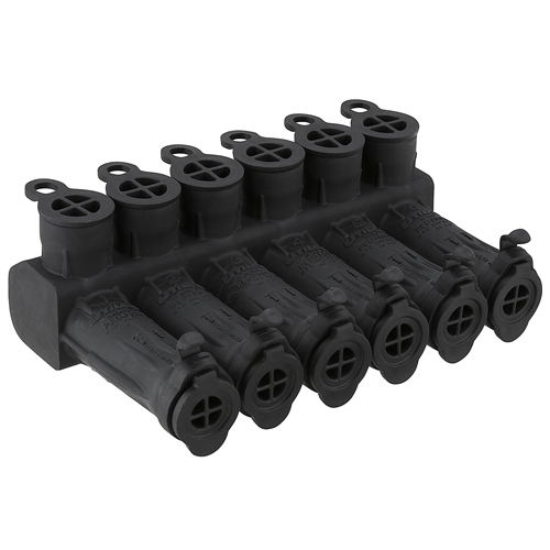 SafetySub Insulated Multi-Tap Connector, Dual Rated, Direct Burial, Conductor Range 350-12, 6 Ports, UL, CSA