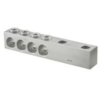 Aluminum Spade Type Transformer Lug, Dual Rated, Conductor Range 500-2, 6 Ports