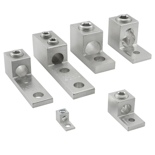 Aluminum Mechanical Lug, Conductor Range 1000-500, 1 Port, 1 Hole, 5/8in Bolt Size, Tin Plated, UL, CSA