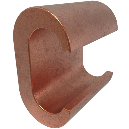 Permaground Copper Grounding C Crimp, Main Conductor Range 4-6 Sol, Tap Range 4 Str-4 Sol, UL, CSA