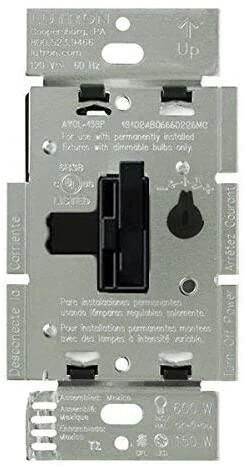 Ariadni Fan Control, 3-way/single-pole, quiet 3-speed, 120V/1.5A in black
