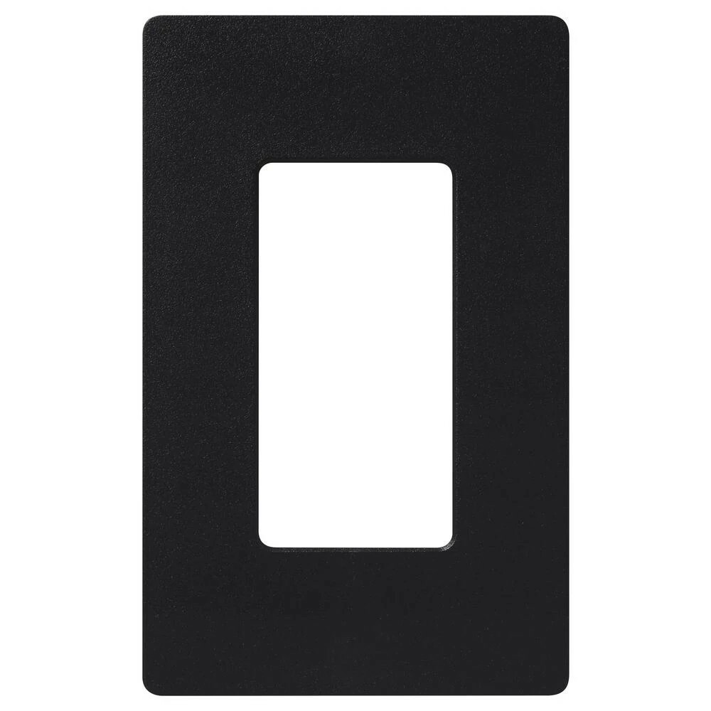 Claro Wallplate, Gloss Finish, Single-gang in black