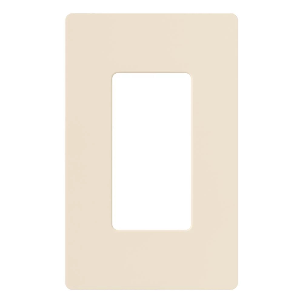 Claro Wallplate, Gloss Finish, Single-gang in light almond