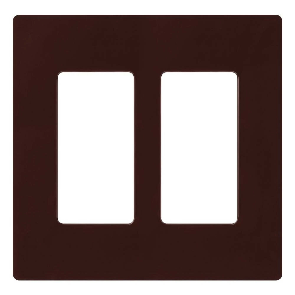 Claro Wallplate, Gloss Finish, Two-gang in brown