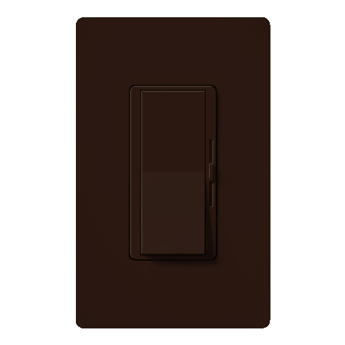 Diva Dimmer - Gloss Finish, Incandescent/Halogen, Single-pole, 120V/1000W in brown