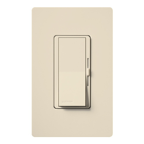Diva Dimmer - Gloss Finish, Electronic Low-Voltage, Single-pole, 120V/300W in light almond