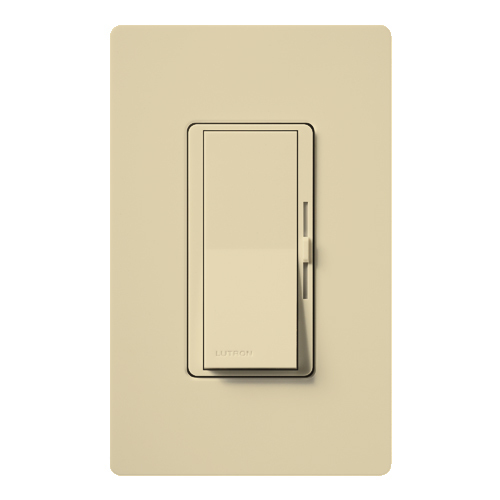 Diva Dimmer - Gloss Finish, Magnetic Low-Voltage, Single-pole, 120V/1000VA (800W) in ivory
