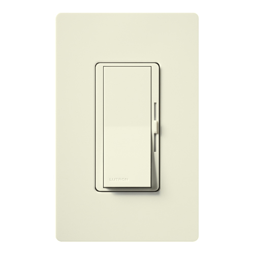 Diva Dimmer - Satin Finish, Incandescent/Halogen, 3-way, 120V/1000W in biscuit