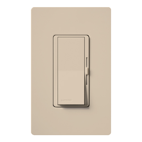 Diva Dimmer - Satin Finish, Incandescent/Halogen, Single-pole, 120V/1000W in taupe
