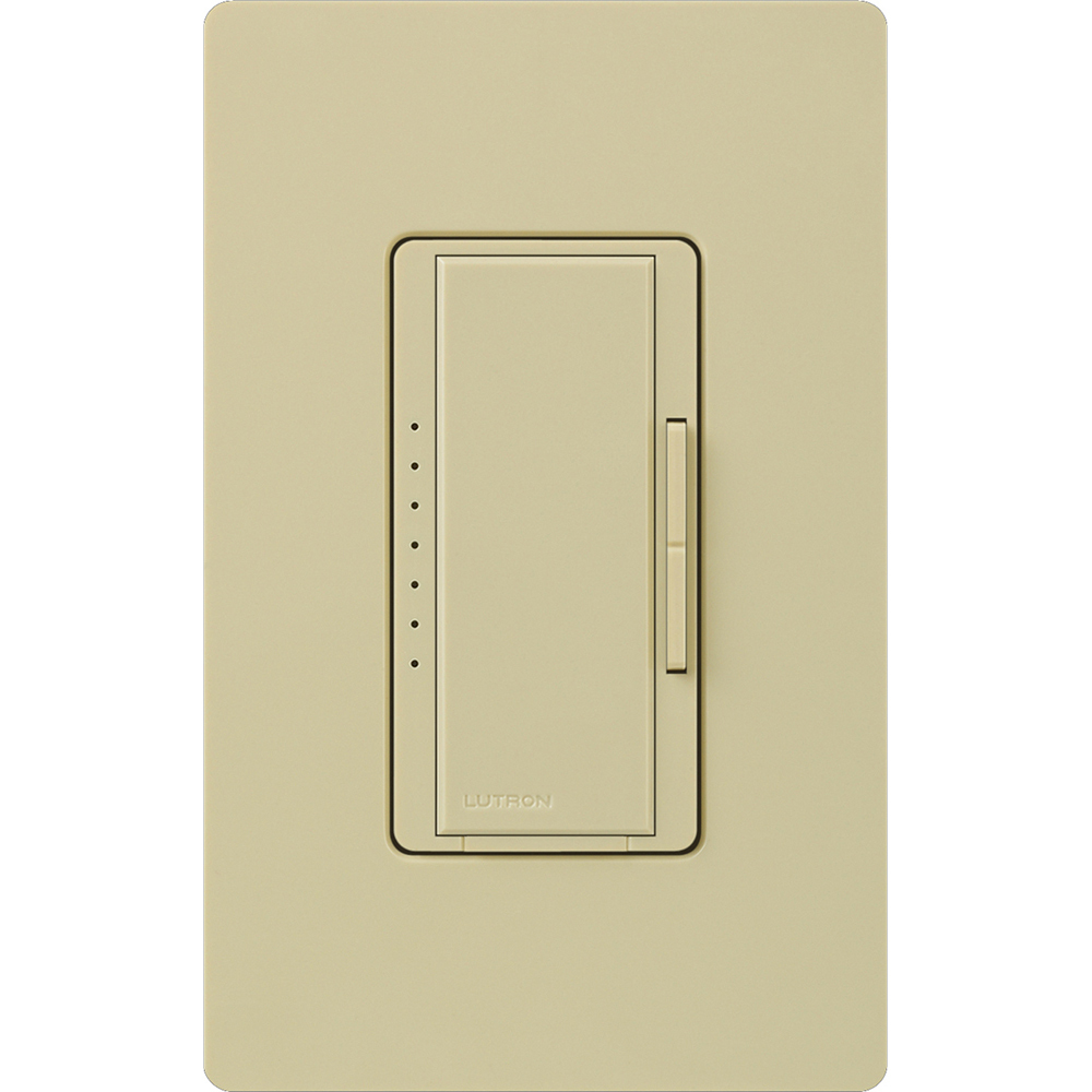 Maestro Dimmer - Gloss Finish, Incandescent/Halogen, Multi-location/single-pole, 120V/1000W in ivory