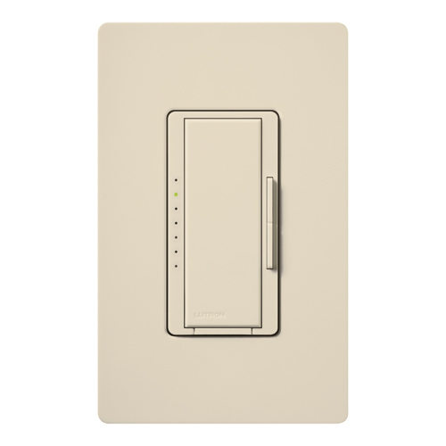 Maestro Dimmer - Gloss Finish, Incandescent/Halogen, Multi-location/single-pole, 120V/600W in light almond