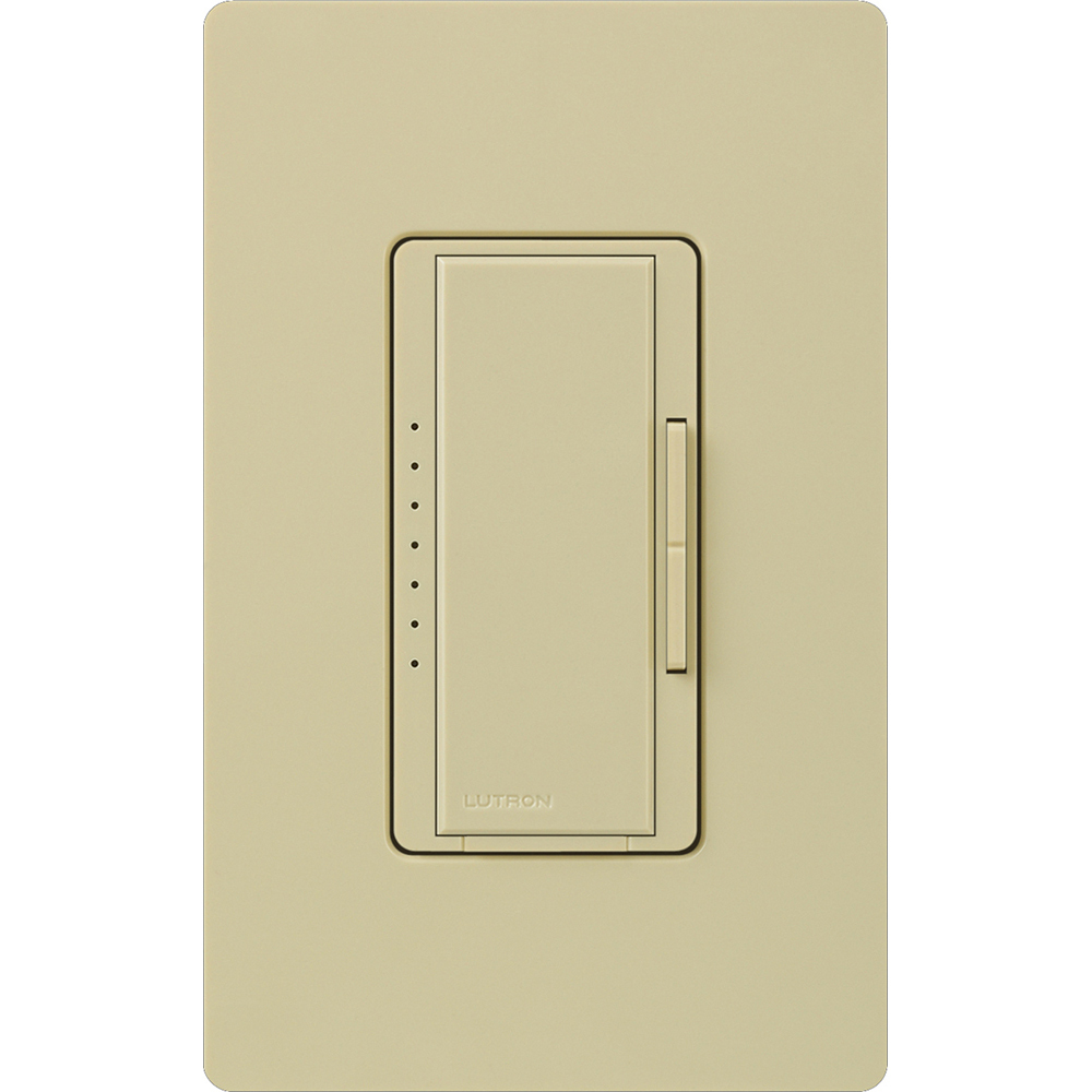 Maestro Dimmer - Gloss Finish, Magnetic Low-Voltage, Multi-location/single-pole, 120V/1000VA (800W) in ivory