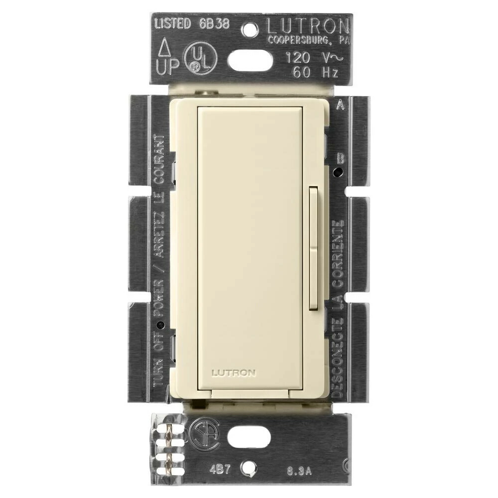 Maestro Companion dimmer for multi-location use, 120V, Gloss finish in almond