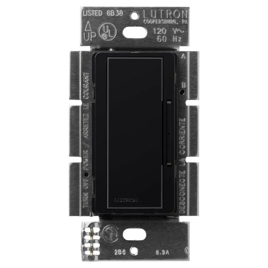 Maestro Companion dimmer for multi-location use, 120V, Gloss finish in black