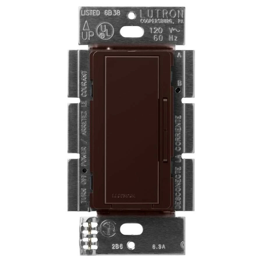 Maestro Companion dimmer for multi-location use, 120V, Gloss finish in brown