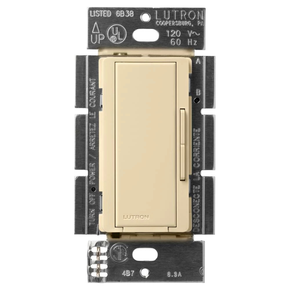 Maestro Companion dimmer for multi-location use, 120V, Gloss finish, clamshell packaging in ivory